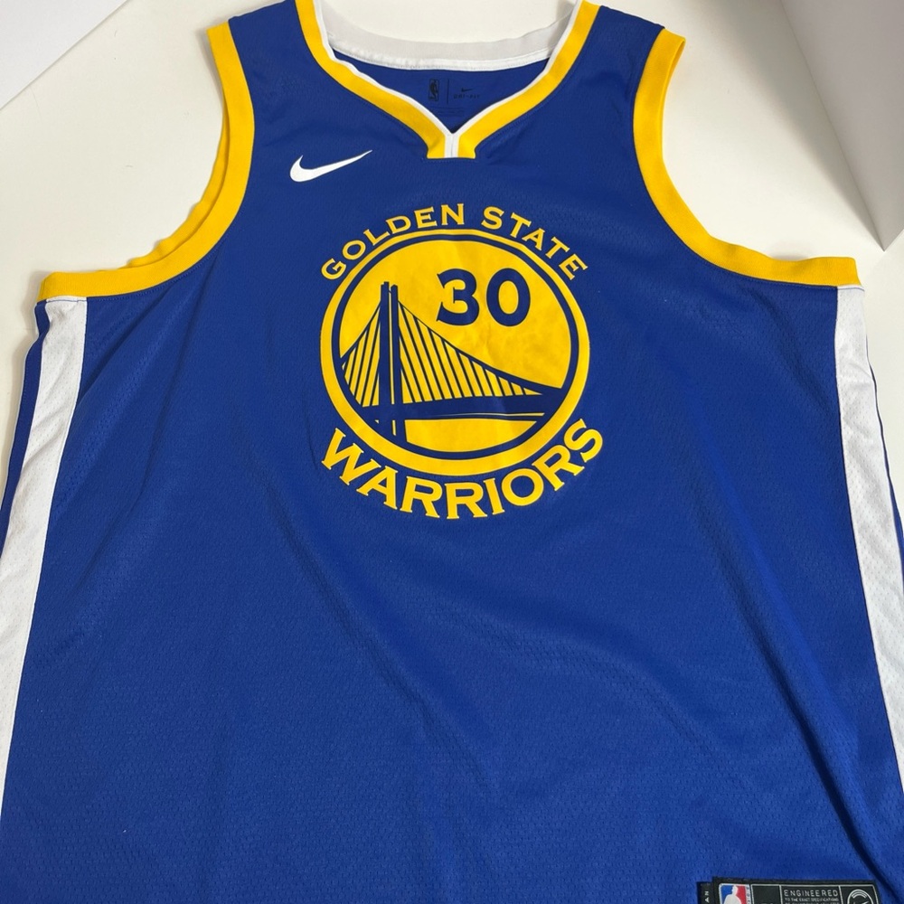 Stephen‎ Curry Golden State Warriors Nike Swingman Jersey Blue Mens 56 XXL 30